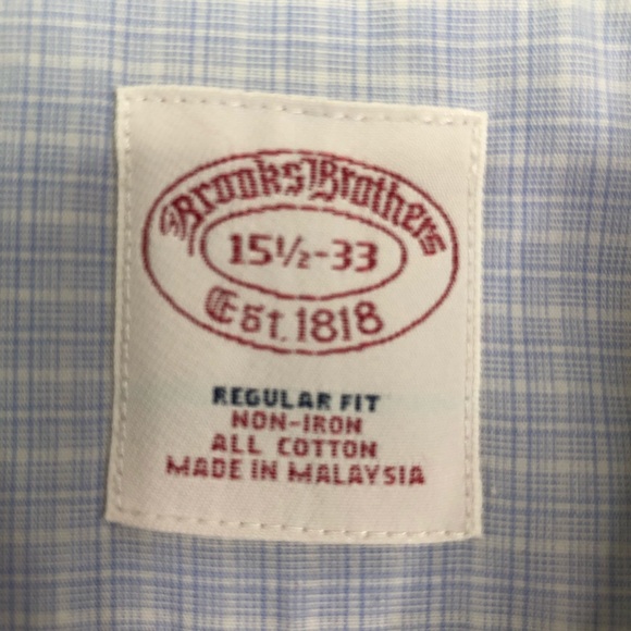 Brooks Brothers Men Gingham Dress Shirt Non Iron - Picture 2 of 5